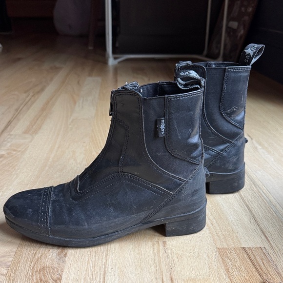 Kids Black Leather paddock boots - Picture 6 of 6